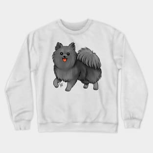 Dog - Pomeranian - Black Crewneck Sweatshirt